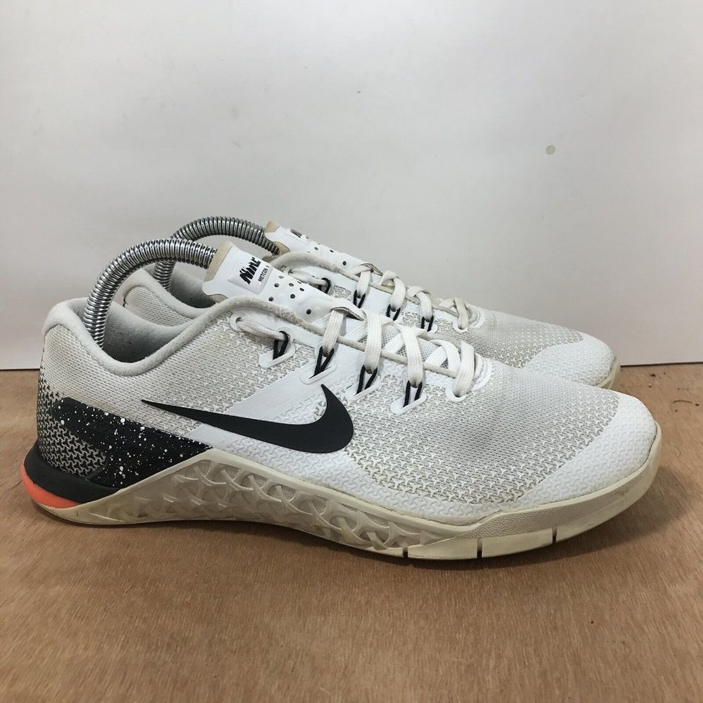 Nike Metcon 4 Women Size 9 924593-103 White Running Shoes Lace Up Low Top